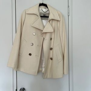 Burberry White Wool Jacker/Coat